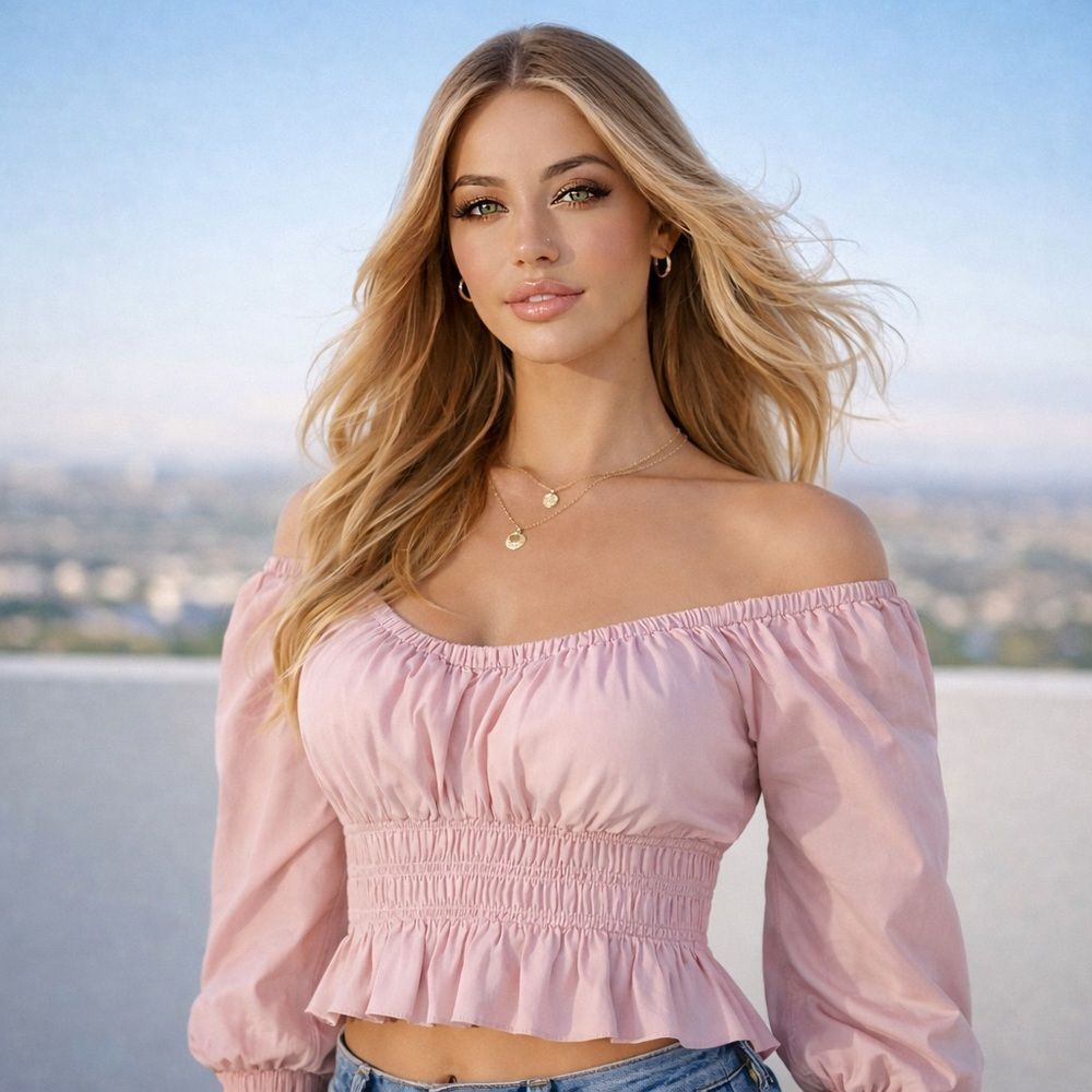 OPEN EDIT Romantic Coquette Soft Feminine Ruffled Top | Small | Retail $65